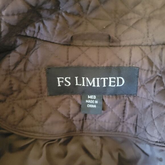 FS Limited Women's Brown Solid Long Sleeve Full Zip Quilted Jacket Size Medium - Picture 10 of 14